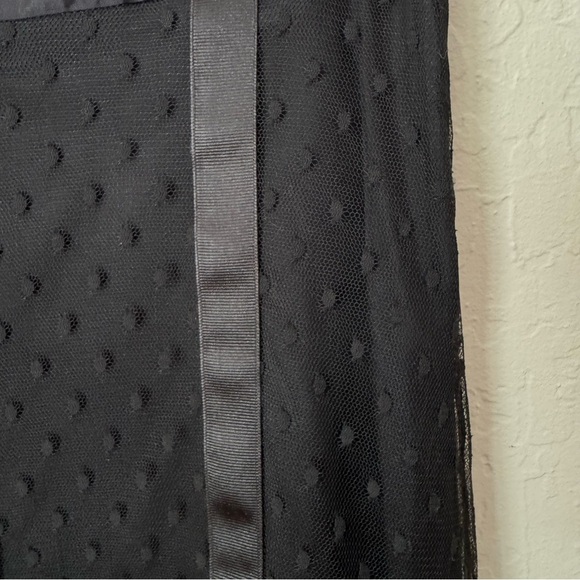 TESSUTO Vintage Tulle Swiss Dot Pattern Black Skirt Size 10 - Picture 10 of 16